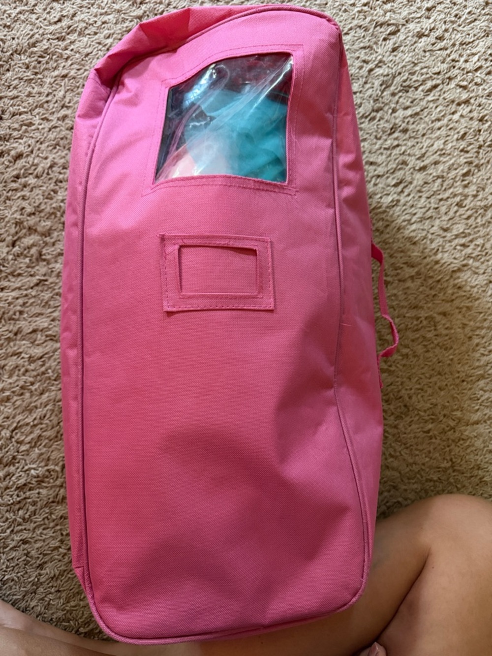 American Girl Pink Travel Garment Bag with ID Window